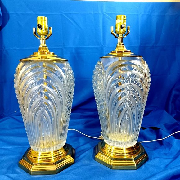Crystal Clear Industries Accents Must Buy Both Hollywood Regency Vintage Cut Lead Crystal